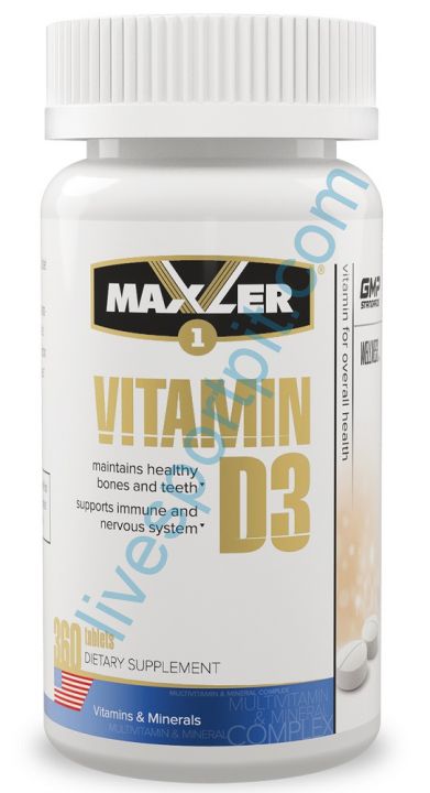Витамин Д3 1200 МЕ 360 таблеток Maxler