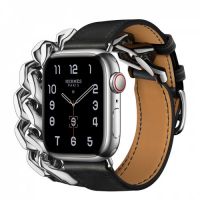 Часы Apple Watch Hermès Series 8 GPS + Cellular 45mm Silver Stainless Steel Case with  Double Tour Gourmette Metal