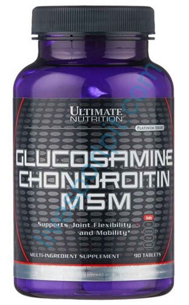 Препарат для связок и суставов Glucosamine Chondroitin MSM 90 таблеток  Ultimate Nutrition