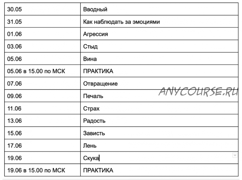 [no.problem.eat] Интенсив про эмоции (Ольга Мошина)