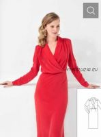 Платье с глубоким вырезом №121 — выкройка из Burda 10/2020 (Burda Style)