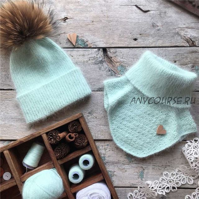 [ElfCrochet]Шапка и манишка крючком (Эльвира Рукосаева)