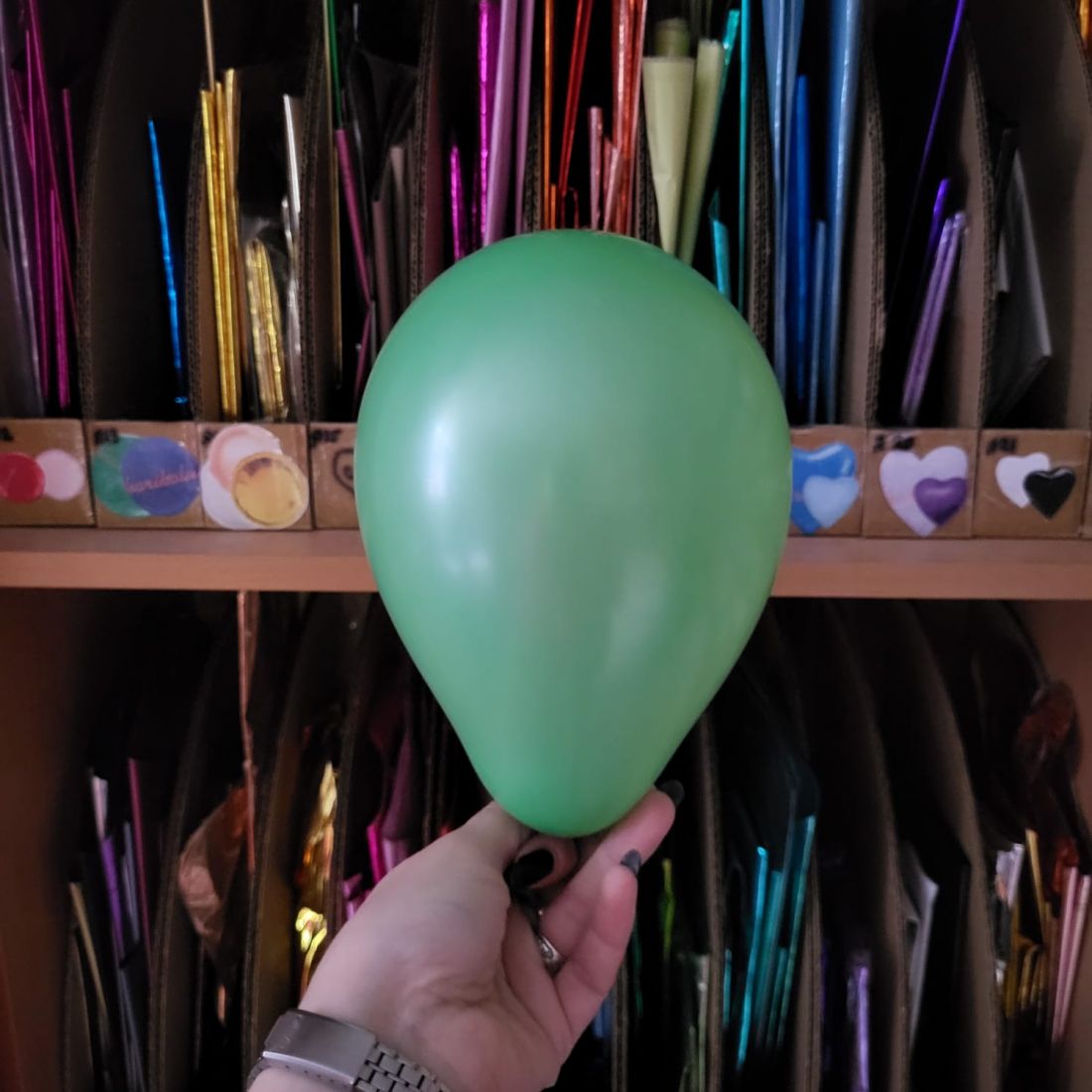 МИКРО шарик Зелёный латексный с гелием