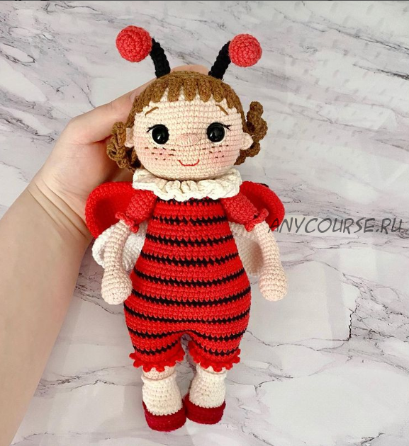 [kat_knit_toys] Куколка Божья Коровка (Екатерина Литвинова)