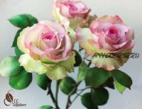 Интерьерная роза Эсперанса из зефирного фоамирана (Альбина Насырова)