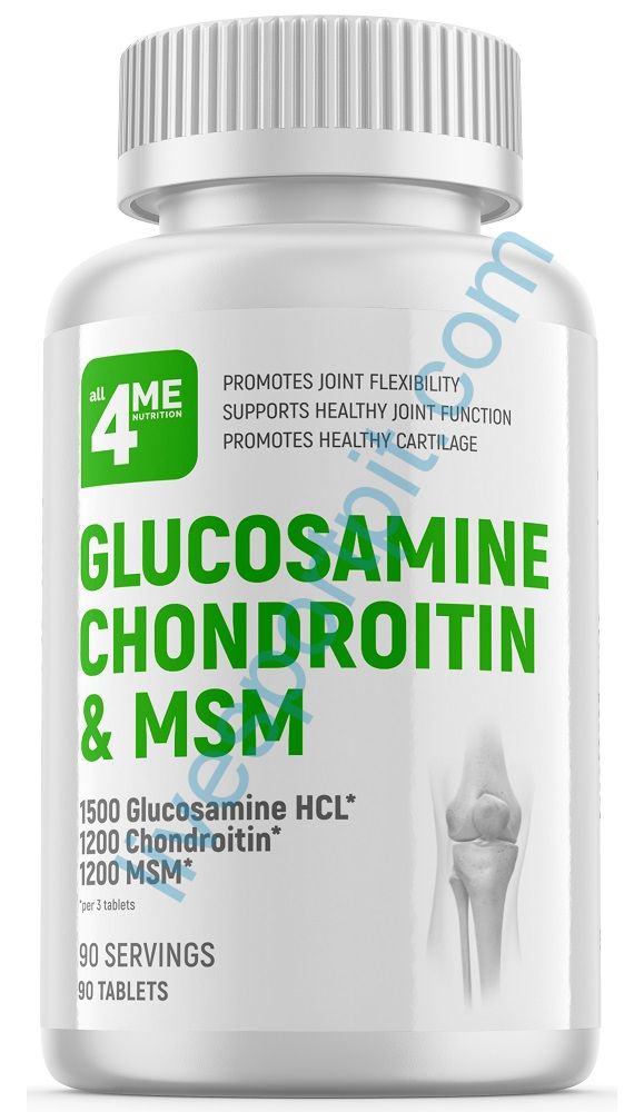 Препарат для связок и суставов Glucosamine Chondroitin MSM 90 таблеток 4Me Nutrition