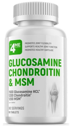Препарат для связок и суставов Glucosamine Chondroitin MSM 90 таблеток 4Me Nutrition