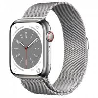 Apple Watch Milanese Series 8 41mm Silver Stainless Steel Case with Milanese Loop