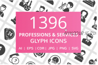 [Creativemarket] 1396 Professions Glyph Icons