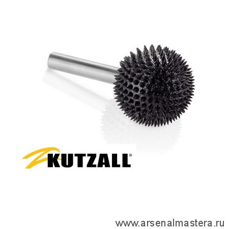 Шлифовальная головка Kutzall шарообразная D 25.4 мм Very Coarse (Extreme) хвостовик 6.35 мм М00017738