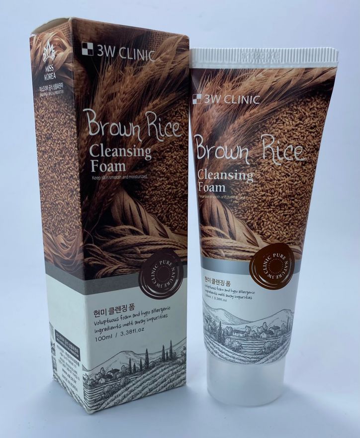 Пенка для умывания лица корейская с бурым рисом  Foam Cleansing Brown Rice,100мл