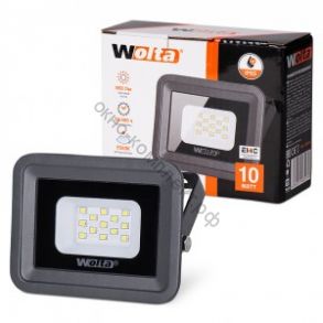 Wolta св/д прожектор 10W(850Lm) SMD 5500K 6K IP65 115x27x112мм метал/пласт черный. арт: 681501