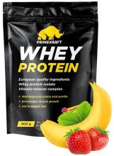 Сывороточный протеин Whey Protein 900 г PRIMEKRAFT Клубника-Банан