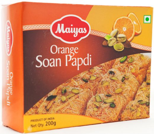 Сладость "Соан Папди апельсиновое" (Orange Soan Papdi) | 200 г | Maiyas