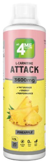 L-Carnitine + Guarana Attack 3600 мг 500 мл 4Me Nutrition