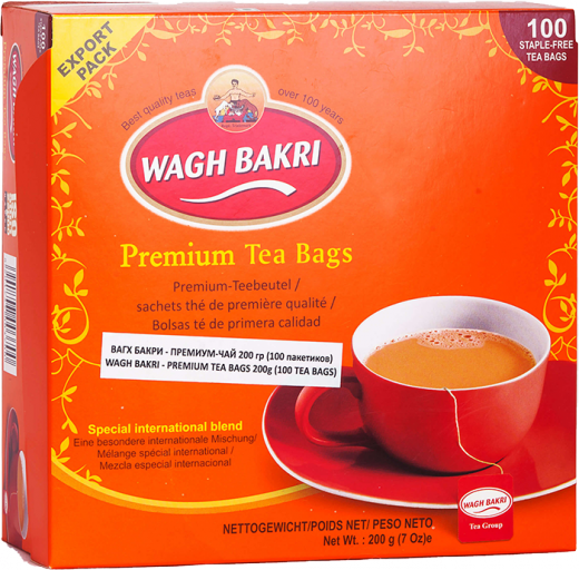 Чай черный Премиум Вагх Бакри | 100 пакетиков (200 г) | Wagh Bakri