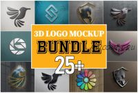 [Creativemarket] Luxury 3d LOGO Mockup Bundle v.02 (Graphics Wizard)