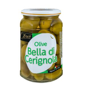 Оливки зеленые Белла ди Чериньола Citres Belle di Cerignola 540 г - Италия