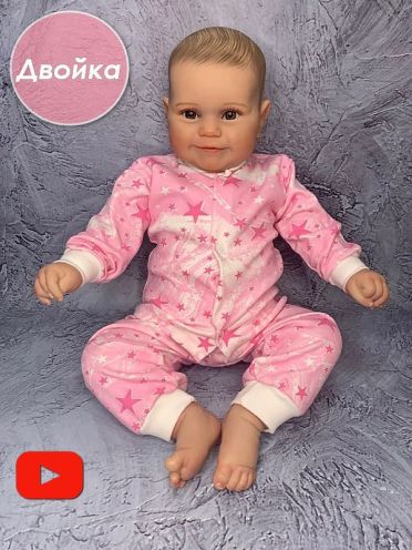 Костюм: кофта, штаны dC-KS013-IT, интерлок звезды, розовый