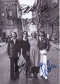 Автографы: ABBA. Бьорн Ульвеус, Бенни Андерссон, Агнета Фельтског, Анни-Фрид Лингстад