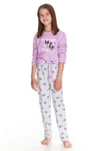 Пижама детская для девочки TARO Ida 2781-2782-02, кофта и брюки, сиреневый