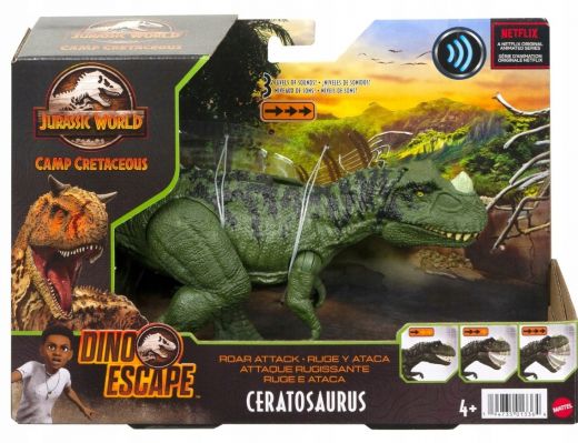 Фигурка динозавра Mattel Jurassic World Цератозавр, Рычащий, GWD06_HCL92