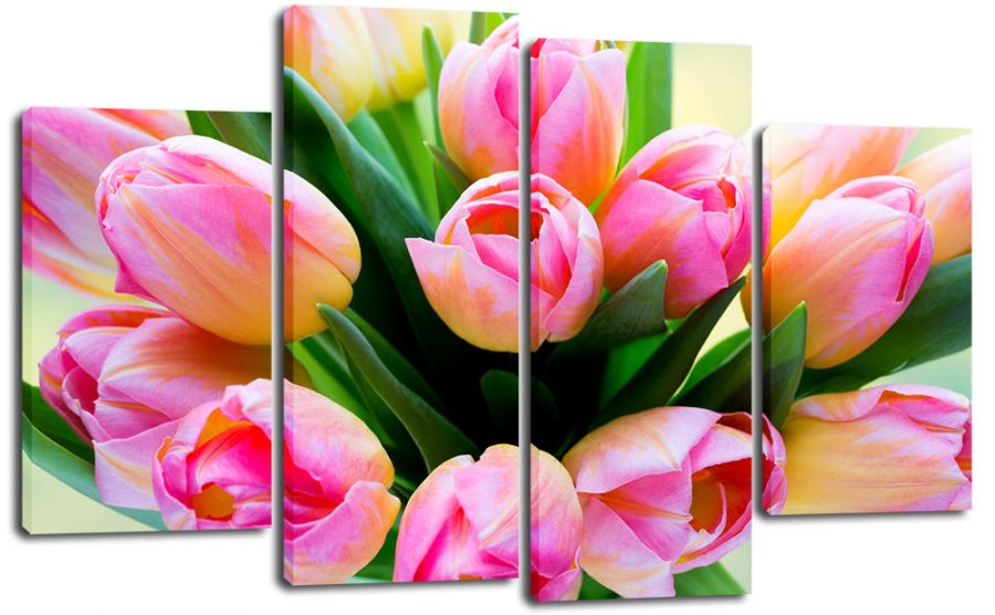 Модульная картина Букет тюльпанов