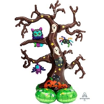 Шар Фигура на подставке "Дерево на Хэллоуин"