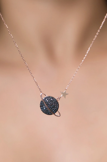 Elika Silver Ожерелье из стерлингового серебра 925 пробы с розовым покрытием PP2201
