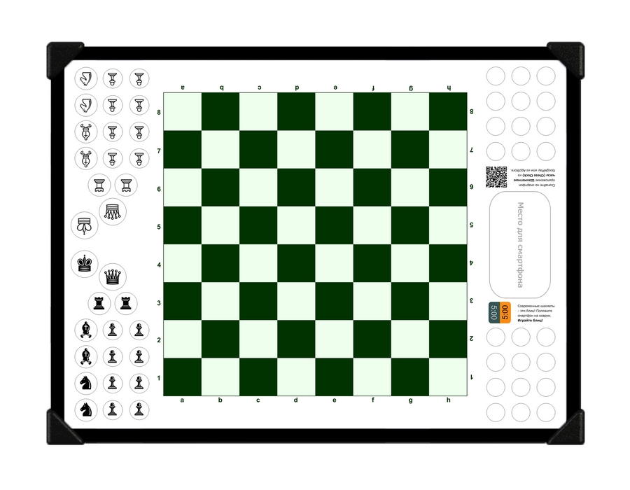Панель шахматная доска клетка 50 х 50 мм, панель 52 х 70 см влагостойкая