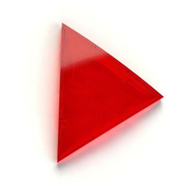 Деталь геокупола 3 м B красный прозрачный из ПЭТ