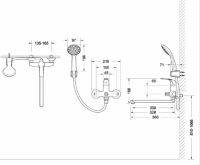 Смеситель универсальный Bravat Fit для ванны F6135188CP-LB-RUS с изливом схема 2
