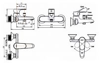 Смеситель Bravat Alfa для ванны F6120178CP-01 схема 2