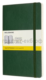 Книжка зап.Moleskine Large Soft Classic клетка зеленая QP617K15