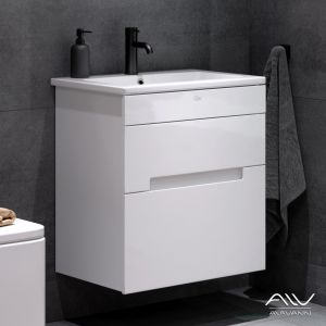 Тумба с раковиной Alavann Rita 60 белая, подвесная 6001-0600-00