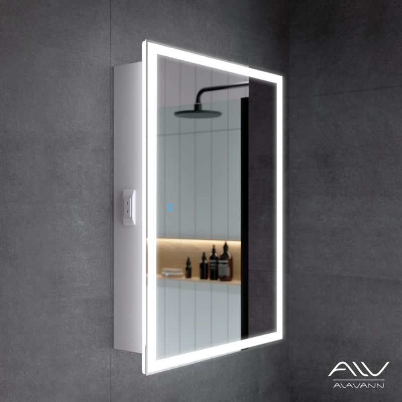 Зеркальный шкаф Alavann Rita 60, белый 6001-6000-00