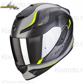 Шлем Scorpion EXO-1400 Evo Air Attune, Серо-чёрно-жёлтый