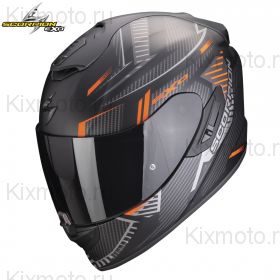 Шлем Scorpion EXO-1400 Evo Air Shell, Черно-оранжевый матовый