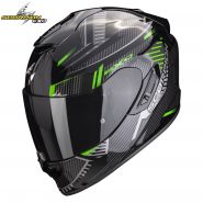Шлем Scorpion EXO-1400 Evo Air Shell, Черно-зелёный