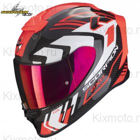 Шлем Scorpion EXO-R1 Evo Carbon Air Supra, Чёрно-красный