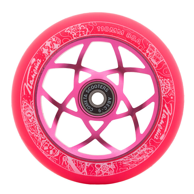 Колесо для трюкового самоката Атом Розовый-Розовый фирма Комета WA-08P