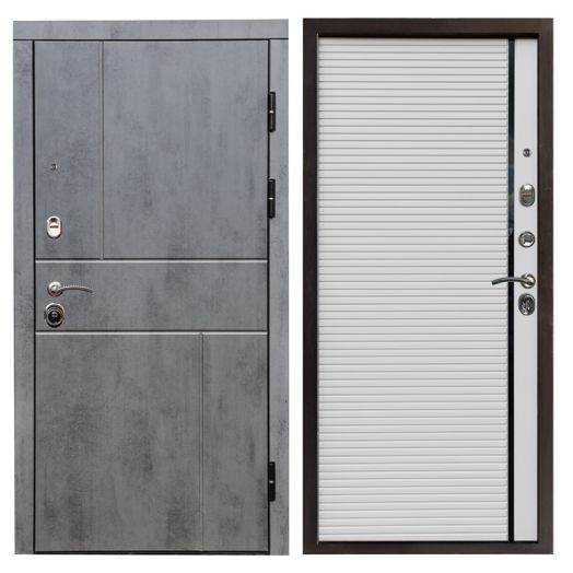 Входная Металлическая Дверь Термодор Termo-door (T.DOOR) Вертикаль бетон Porte white
