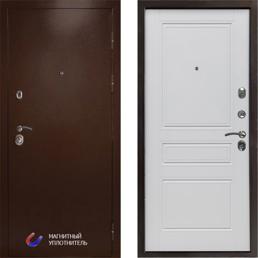Входная Металлическая Дверь Термодор Termo-door (T.DOOR) Техно Медь Классик белый матовый