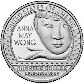 Анна Мэй Вонг 25 центов США 2022 Монетный двор  на выбор