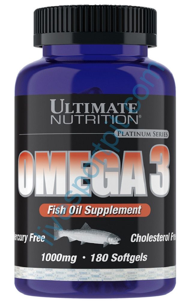 Omega-3 1000 мг 180 капсул Ultimate Nutrition