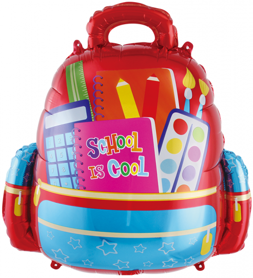Рюкзак школьный шар фольгированный с гелием