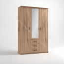 Шкаф "Дуэт Люкс" комбинированный с 3-мя ящиками с зеркалом (Дуб вотан)
