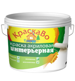 КраскаВо Краска для стен и потолков ВД-АК-2180, цвет "Супербелый", объем 15кг., в упаковке 4шт.