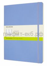 Книжка зап.Moleskine XLarge Soft Classik нелинованная голубая гортензия QP623В42