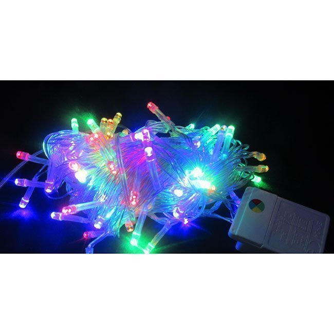 Электрическая гирлянда Нить 200л LED 8реж 15м цветной МК-19013